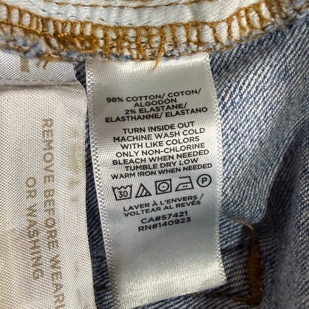 LOFT The Straight Crop Jeans Women's Medium Wash Raw Hem Cropped Denim - Size 6 - Picture 9 of 9